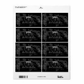 Black Damask Cold Process Soap Label Sjabloon (Full Sheet)