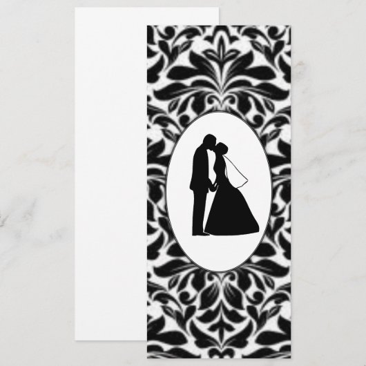 Black Damask & Couple Kiss Bladwijzer (Voorkant / Achterkant)