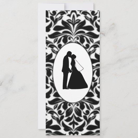 Black Damask & Couple Kiss Bladwijzer (Voorkant)