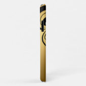 Black Damask en Black Swirl Case-Mate iPhone Case (Achterkant/rechts)