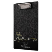 Black Damask en Black Swirls Klembord (Links)