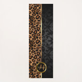 Black Damask en Brown Leopard Yogamat (Voorkant)