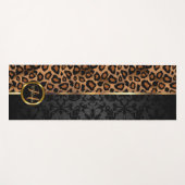 Black Damask en Brown Leopard Yogamat (Voorkant (horizontaal))