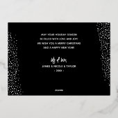 Black Damask Folie Holiday Card Feestdagenkaart (Achterkant)