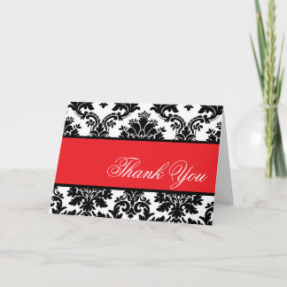 Black Damask - Gepersonaliseerd Wenskaart Bedankkaart