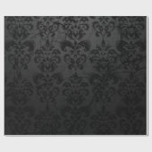 Black Damask Gift Wrap Cadeaupapier (Vlak)