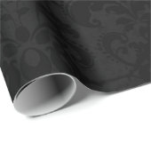 Black Damask Gift Wrap Cadeaupapier (Rol Hoek)
