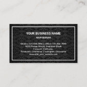 Black Damask Gold Home Toestellen Reparatie Visitekaartje (Achterkant)