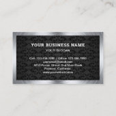 Black Damask Hardware Power Tool Red Drill Machine Visitekaartje (Achterkant)