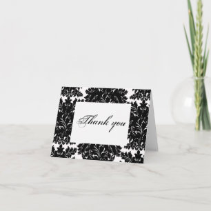 Black Damask Hartelijk dank Bedankkaart
