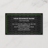 Black Damask Junk Removal Service Vuilniswagen Visitekaartje (Achterkant)