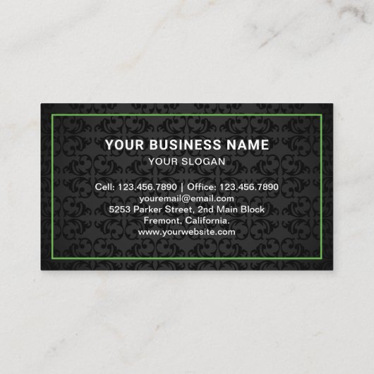 Black Damask Junk Removal Service Vuilniswagen Visitekaartje (Achterkant)