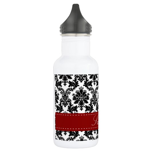 Black Damask Lace Broquade 32 oz. Waterfles (Links)