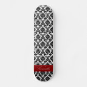 Black Damask Lace Broquade Comp Skateboard (Voorkant)