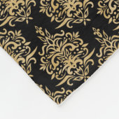 Black Damask Monogram Fleece Deken (Hoek)