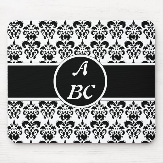 Black Damask Muismat (Voorkant)
