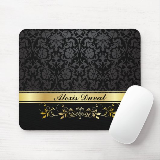 Black Damask Muismat (Met muis)