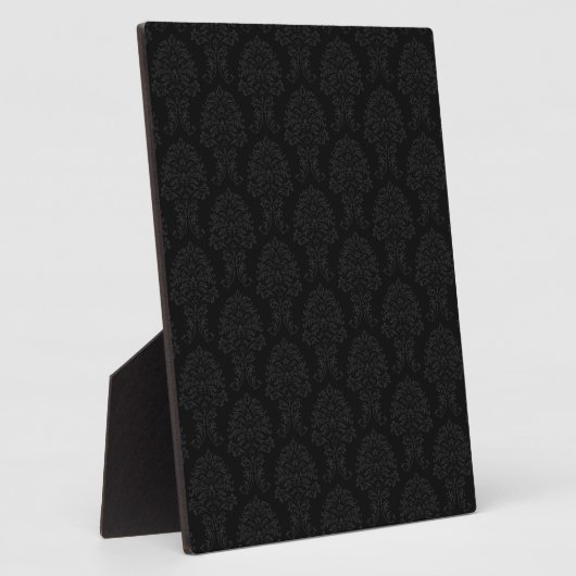 Black Damask Patroon Fotoplaat (Zijkant)
