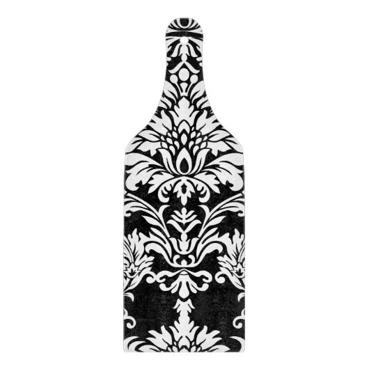 Black Damask Patroon Snijplank (Voorkant)