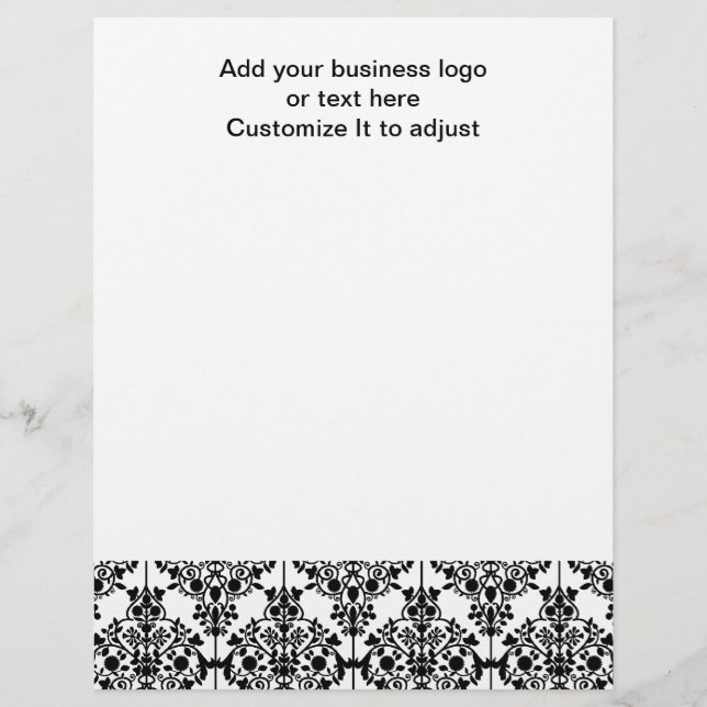 Black Damask Pattern 1  Floral (Voorkant)