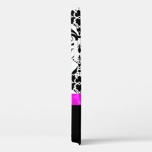 Black Damask Pink Jewel gepersonaliseerd Case-Mate iPhone Case (Achterkant / Rechts)