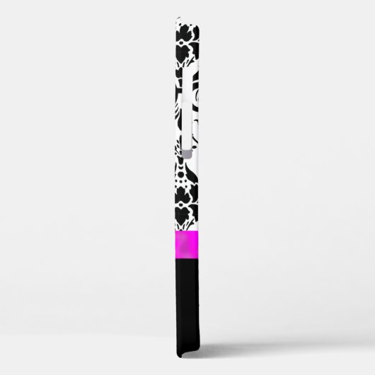 Black Damask Pink Jewel gepersonaliseerd Case-Mate iPhone Case (Achterkant / Links)