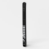 Black Damask Printed Diamonds, speciaal gepersonal Case-Mate iPhone Case (Achterkant/links)