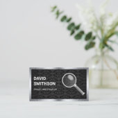 Black Damask Private detective Investigator Visitekaartje (Staand voorkant)