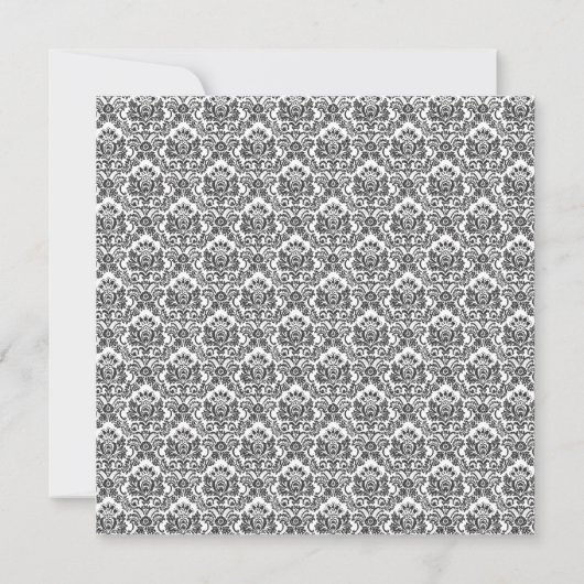Black Damask Save the Date Announding (Achterkant)
