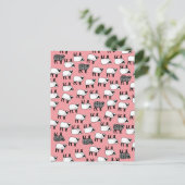 Black Damask Sheep Briefkaart (Staand voorkant)