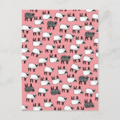 Black Damask Sheep Briefkaart (Voorkant)
