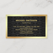 Black Damask Sightseeing Tour Bus Reisagent Visitekaartje (Achterkant)