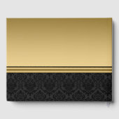 Black Damask Silver Gold Heart Gastenboek (Achterkant)