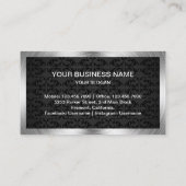 Black Damask Steel Home Appliances Repair Visitekaartje (Achterkant)