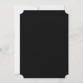 Black Damask Swirls met Stippen Weddenschap Kaart (Achterkant)