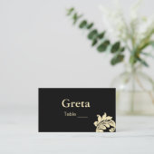 Black Damask Table Place Card Holders Plaatskaartje (Staand voorkant)