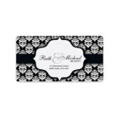 Black Damask - Trouwlabels Etiket (Voorkant)