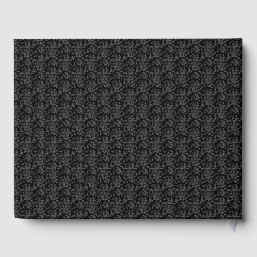 Black Damask-Two Hearts Gastenboek (Achterkant)