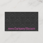 Black Damask Visitekaartje (Achterkant)