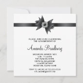 Black Damask Vrouwen 40ste verjaardagsfeest Kaart (Achterkant)