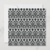Black Damask Wedding Invitation - Pas het aan! Kaart (Achterkant)