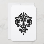 Black Damask Wedding Invitations Kaart (Voorkant)