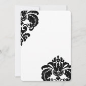  Black Damask Wedding Invitations Kaart (Voorkant)