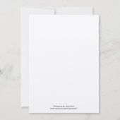 Black Damask Wedding Invitations Kaart (Achterkant)