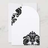 Black Damask Wedding Invitations Kaart (Voorkant)