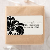  Black Damask Wedding Lable Etiket (Insitu)