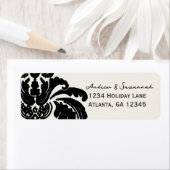  Black Damask Wedding Lable Etiket (Insitu)