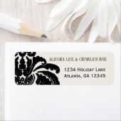  Black Damask Wedding Lable Etiket (Insitu)