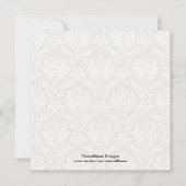 Black Damask Wedding Monogram Uitnodiging (Voorkant)