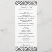 Black Damask Wedding Programma's (Voorkant)